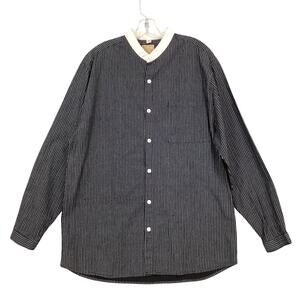 Wah Maker Shirt Size LT Frontier Western Band Collar Reenactment Pioneer USA